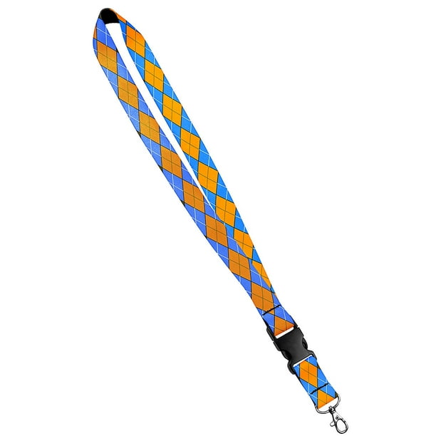 School Teacher Office Rose Lake Lanyard Necklace String Classic Grey Yellow Plaid Key Chain for Name Badge Holder School Teacher Office Rose Lake Lanyard Necklace String Classic Grey Yellow Plaid Key Chain for Name Badge Holder
